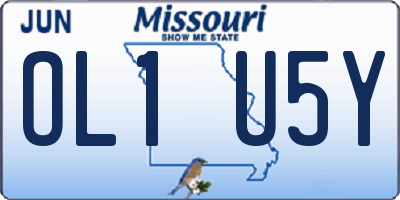 MO license plate OL1U5Y