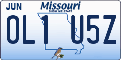 MO license plate OL1U5Z
