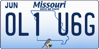 MO license plate OL1U6G