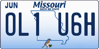 MO license plate OL1U6H