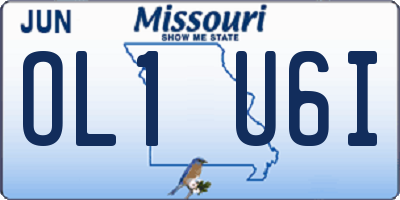 MO license plate OL1U6I