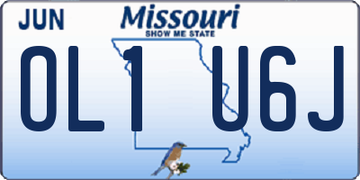 MO license plate OL1U6J