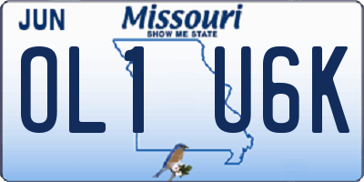 MO license plate OL1U6K