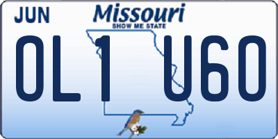 MO license plate OL1U6O