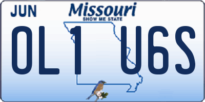 MO license plate OL1U6S
