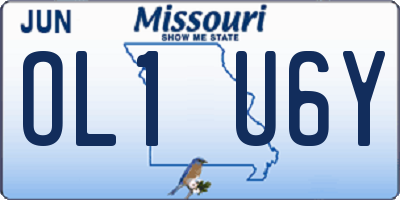 MO license plate OL1U6Y