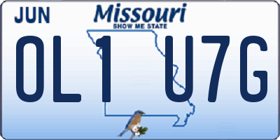 MO license plate OL1U7G