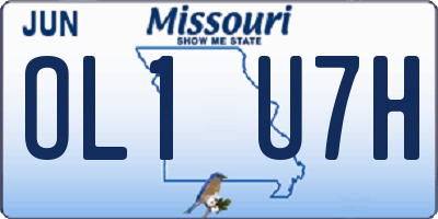 MO license plate OL1U7H