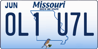 MO license plate OL1U7L