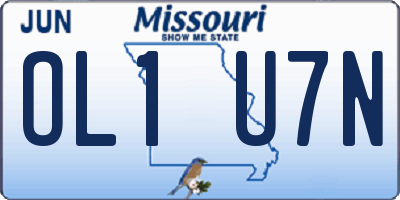 MO license plate OL1U7N