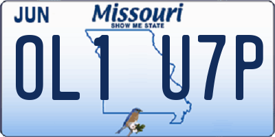 MO license plate OL1U7P