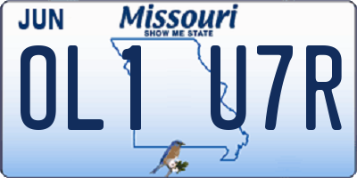 MO license plate OL1U7R