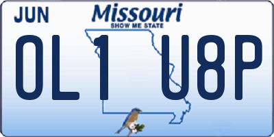 MO license plate OL1U8P