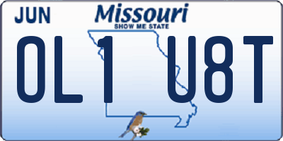 MO license plate OL1U8T