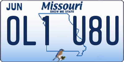 MO license plate OL1U8U