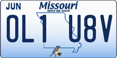 MO license plate OL1U8V