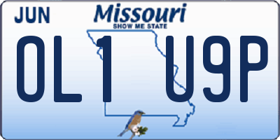 MO license plate OL1U9P