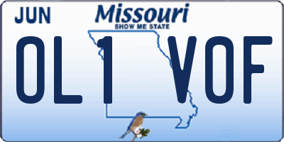 MO license plate OL1V0F