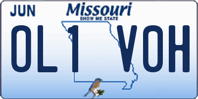 MO license plate OL1V0H