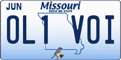 MO license plate OL1V0I