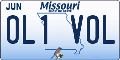MO license plate OL1V0L