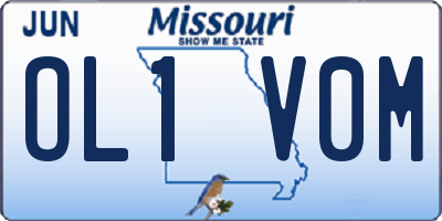 MO license plate OL1V0M