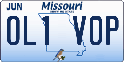MO license plate OL1V0P