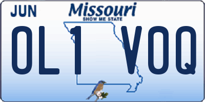 MO license plate OL1V0Q