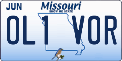 MO license plate OL1V0R