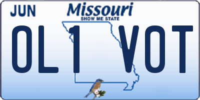 MO license plate OL1V0T