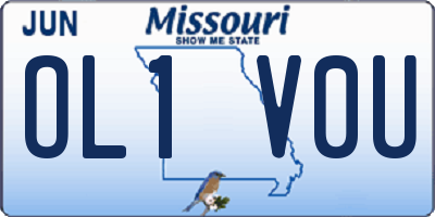 MO license plate OL1V0U