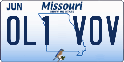 MO license plate OL1V0V