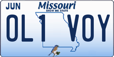 MO license plate OL1V0Y