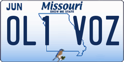 MO license plate OL1V0Z