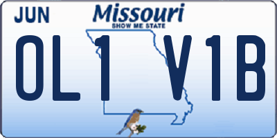 MO license plate OL1V1B