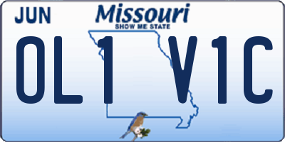 MO license plate OL1V1C