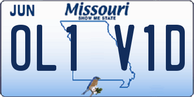 MO license plate OL1V1D