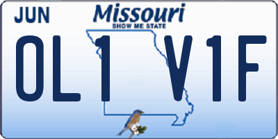 MO license plate OL1V1F