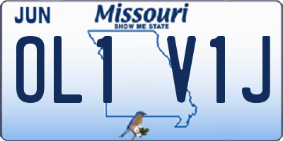 MO license plate OL1V1J