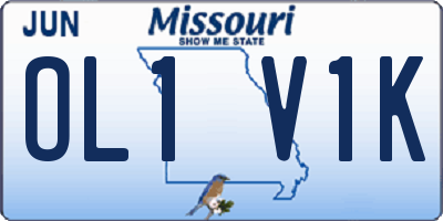 MO license plate OL1V1K
