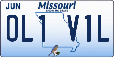 MO license plate OL1V1L