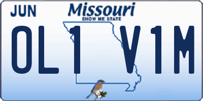 MO license plate OL1V1M