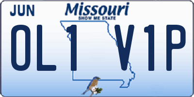 MO license plate OL1V1P