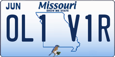 MO license plate OL1V1R