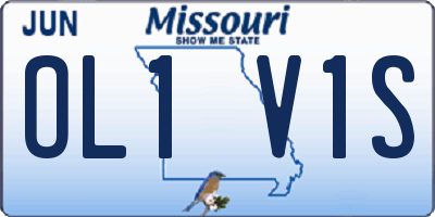 MO license plate OL1V1S