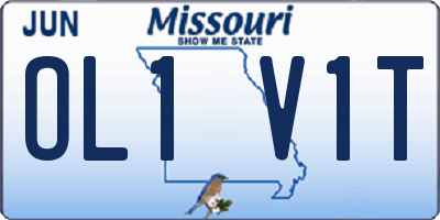 MO license plate OL1V1T