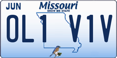 MO license plate OL1V1V