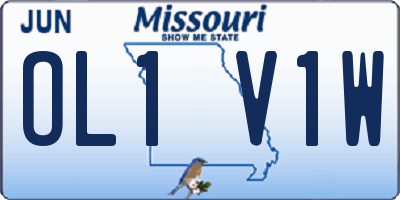 MO license plate OL1V1W