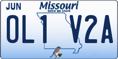 MO license plate OL1V2A