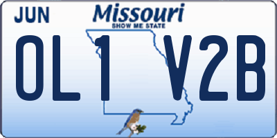 MO license plate OL1V2B